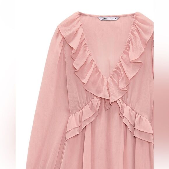 ZARA SHORT RUFFLED DRESS - Picture 3 of 5